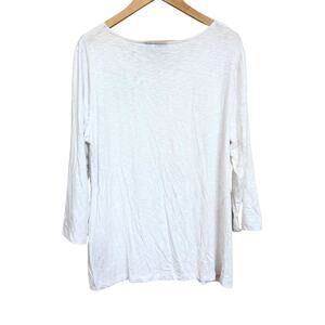 NWT Chicos Travelers White 3/4 Sleeve Top Women’s Size 3 XL (16/18)